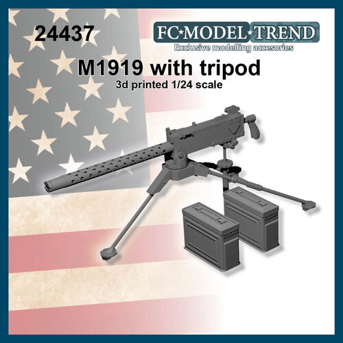 24437 Ametralladora M1919 con trípode, escala 1/24