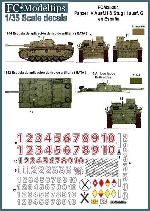C35204 Calcas Panzer IV y Stug III en España