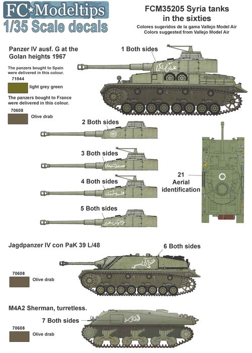 C35205 Calcas tanques sirios en los 50s, 60s y en la guerra de los seis días