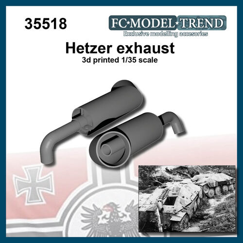 35518 Tubo de escape Hetzer modelo tardío. Escala 1/35