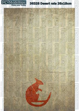 36328 Base impresa autoadhesiva Desert rats 26x18cm