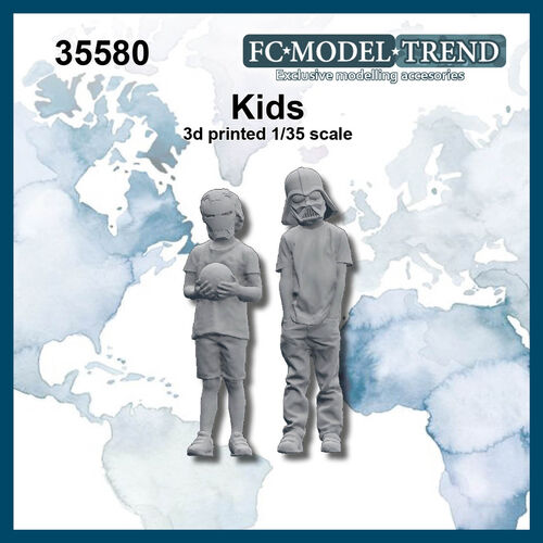 35580 Chicos con mascaras 1, escala 1/35