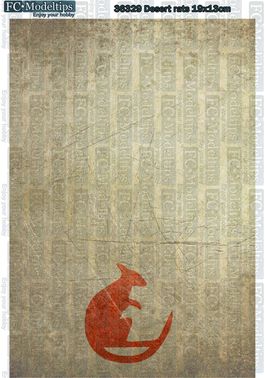 36329 Base impresa autoadhesiva Desert rats 19x13cm