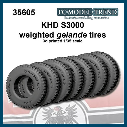 35605 Neumáticos con peso para el camión alemán KHD, escala 1/35.