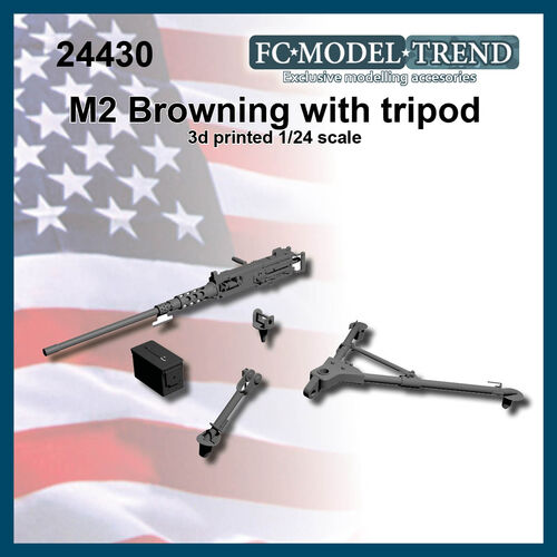 24430 M2 Browning con trìpode, escala 1/24