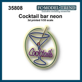 35808 Cocktail, cartel de neón, escala 1/35.