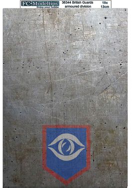 36344 Base autoadhesiva British Guards armoured division 19x13cm