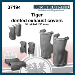 37194 Tiger, protectores de escapes abollados, escala 1/35.