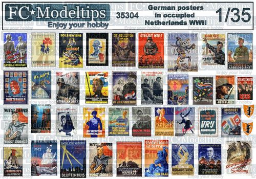 35304 Posters de propaganda alemanes en los Países Bajos ocupados en la Segunda guerra mundial 1/35