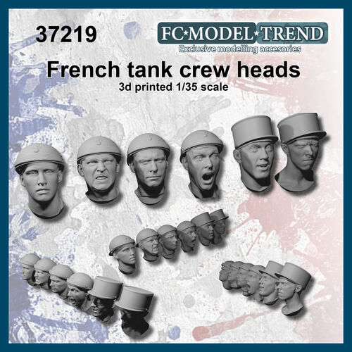 37219 Cabezas tripulación de tanque Francia WWII, escala 1/35.
