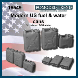 16549 US modern fuel & water cans, 1/16 scale.