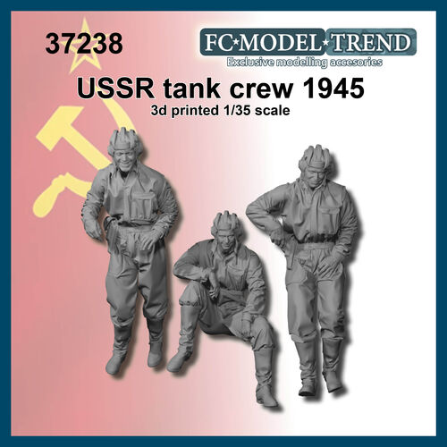 37238 Tripulación de carro soviética 1945, escala 1/35.