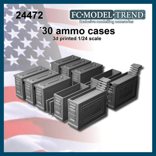 24472 cajas de munición para Browning M1919, escala 1/24.