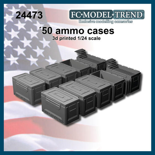 24473 Cajas de munición para Browning M2, escala 1/24.
