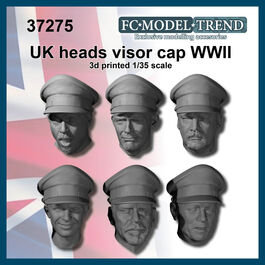 37275 Cabezas oficiales británicos WWII, escala 1/35.