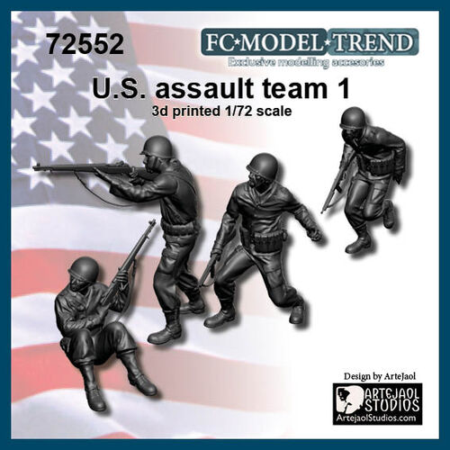 72552 Equipo de asalto 1 USA WWII, escala 1/72.