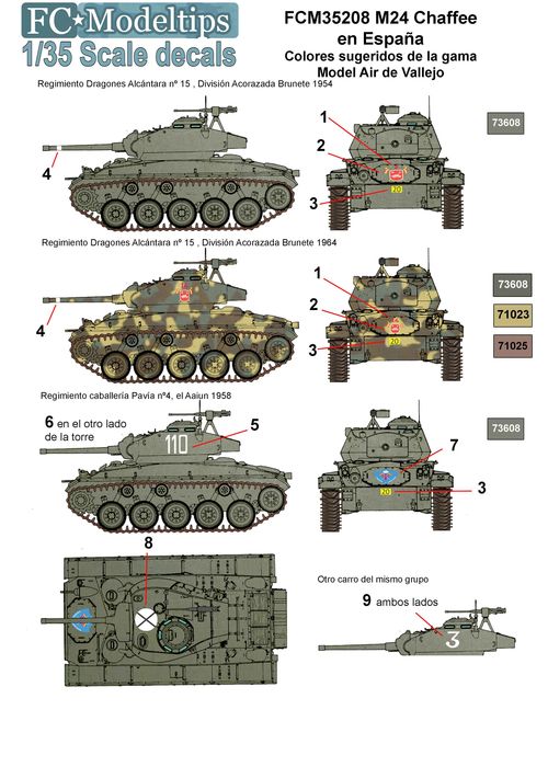 35208 Calcas M24 Chaffee en España, escala 1/35