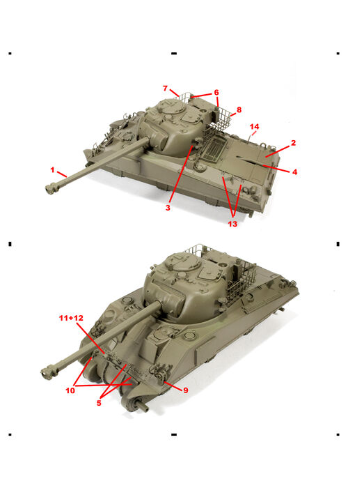 35473 Sherman repotenciado, escala 1/35