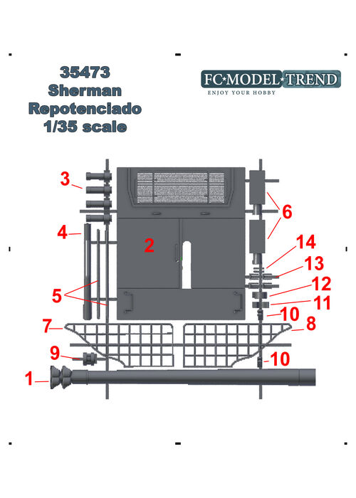 35473 Sherman repotenciado, escala 1/35