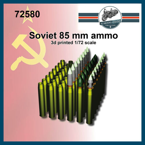 72580 Munición soviética de 85mm, escala 1/72