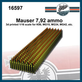 16597 Munición Mauser de 7,92mm, escala 1/16.