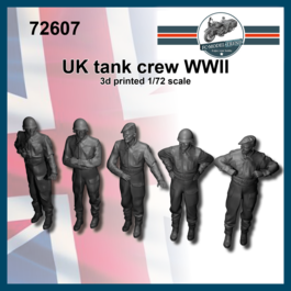 72607 Tripulación de tanque UK WWII, escala 1/72.