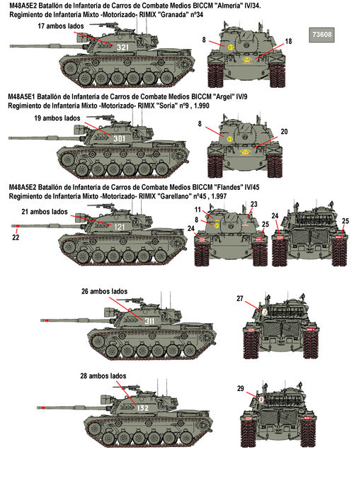 35210 M48 en España, calcas 1/35