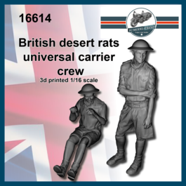 16614 Tripulación "desert rats" británica para Uhiversal carrier, escala 1/16.