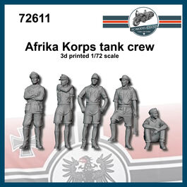72611 Tripulación panzer Afrika Korps, escala 1/72.