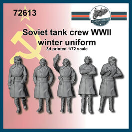 72613 Tripulación de tanque soviética WWII uniforme de invierno, escala 1/72.