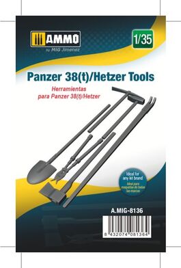mig8136 Herramientas Panzer (38)t, escala 1/35