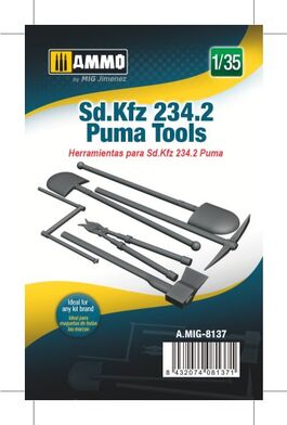 mig8137 Herramientas Sdkfz 234 Puma, escala 1/35