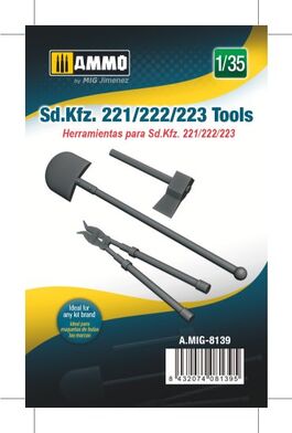 mig8139 Herramientas Sdkfz 221/222/223, escala 1/35