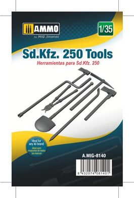 mig8140 Herramientas sdkfz 250, escala 1/35