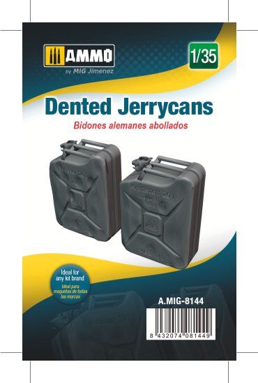 mig8144 Jerrycan abollados, escala 1/35