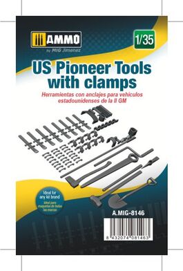 mig8146 Herramientas USA con anclajes, escala 1/35