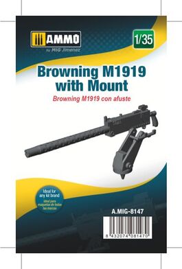 mig8147 Browning M1919 con afuste ligero. Escala 1/35