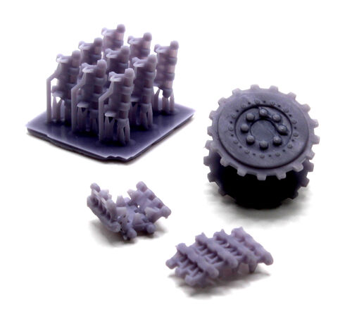 37332 M4 Grizzly cadenas y rueda tensora, escala 1/35.