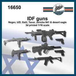 16650 IDF armas portátiles, escala 1/16.