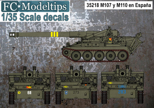 35218 Decals for Spànish M107 and M110, 1/35 scale