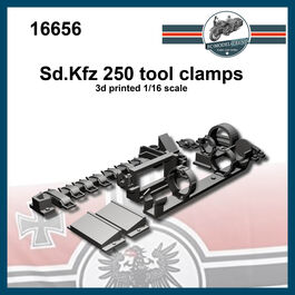 16656 Sd.Kfz 250 anclajes de herramientas, escala 1/16.