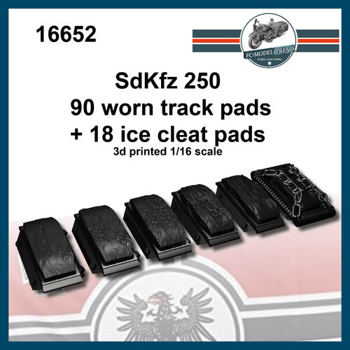 16652 Sd.Kfz 250 tacos para eslabones de la oruga + tacos para nieve, escala 1/16.