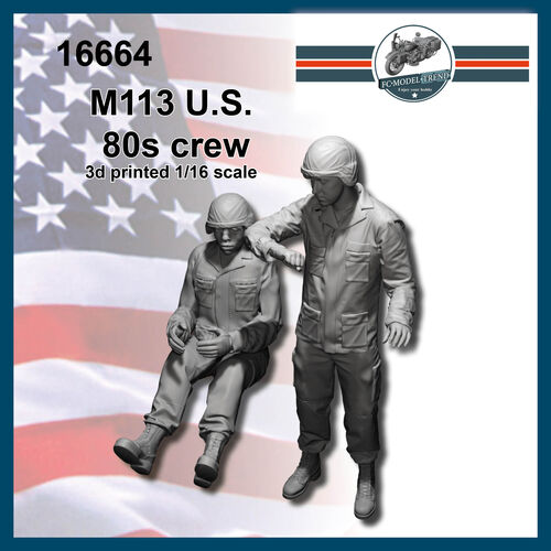 16664 Tripulación para M113 USA años 80s, escala 1/16.