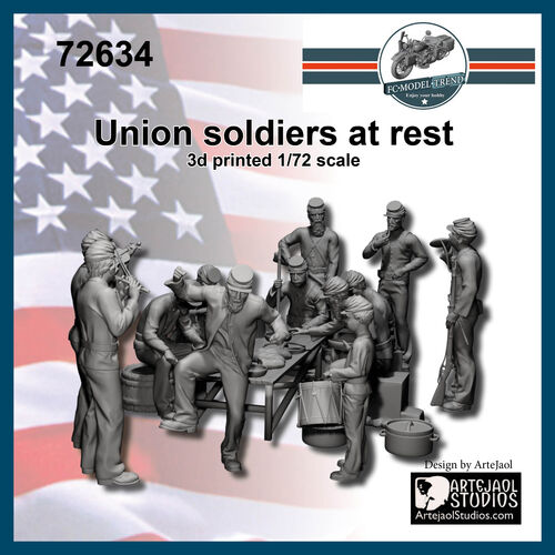 72634 Soldados del ejército de la unión descansando, escala 1/72.