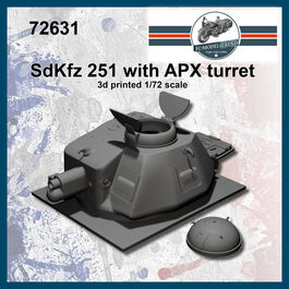 72631 SdKfz 251 con torreta APX, escala 1/72.