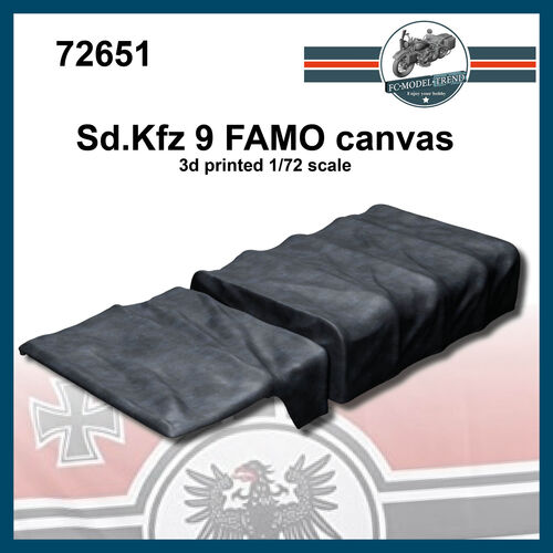 72651 Sdkfz 9 Famo cubiertas de lona, escala 1/72