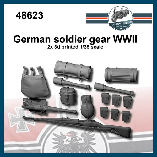 48623 Equipo personal soldado alemán WWII, escala 1/48.