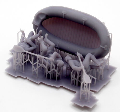 72671 Bote de goma alemán con tripulantes, escala 1/72.