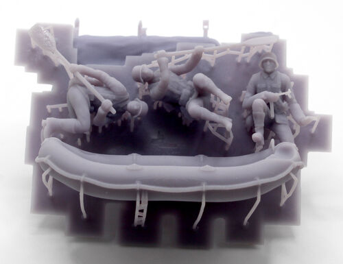 72671 Bote de goma alemán con tripulantes, escala 1/72.