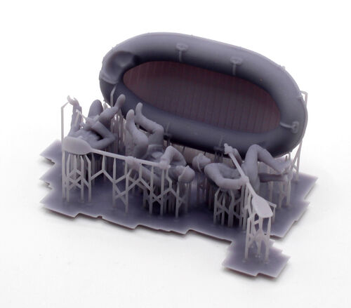 72671 Bote de goma alemán con tripulantes, escala 1/72.